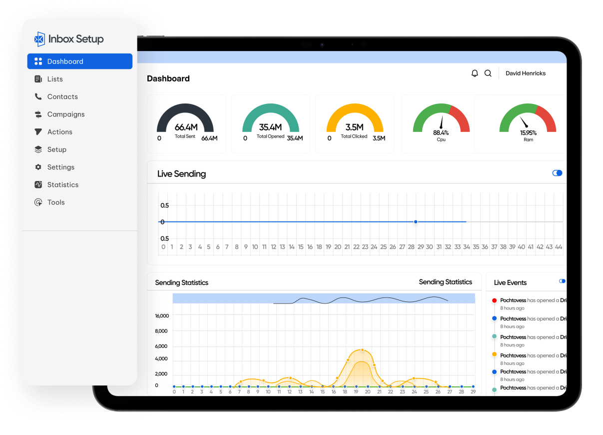 Email Marketing Platform Dashboard